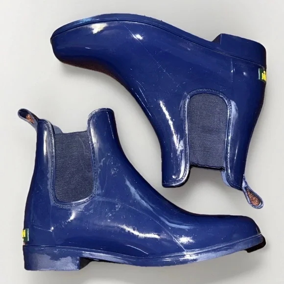 Lauren Ralph Lauren Tally Chelsea Rain Boots Women’s 7 Blue 7B Business - Picture 1 of 4